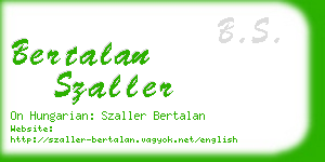 bertalan szaller business card
